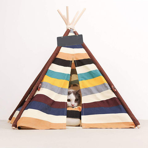 China HOMFUL Teepee Tent Dog Pet Bed Cotton Portable Pet Tent & House ...