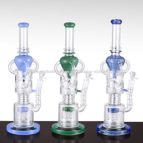China Modern Glass Water Pipes bongs Ball Arm Recycler Heart Perc Water ...