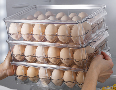 Buy Wholesale China  Hot Selling Clear Pet 24 Grids Egg Organizer For Refrigerator  Egg Holder & Egg Organizer at USD 3.75