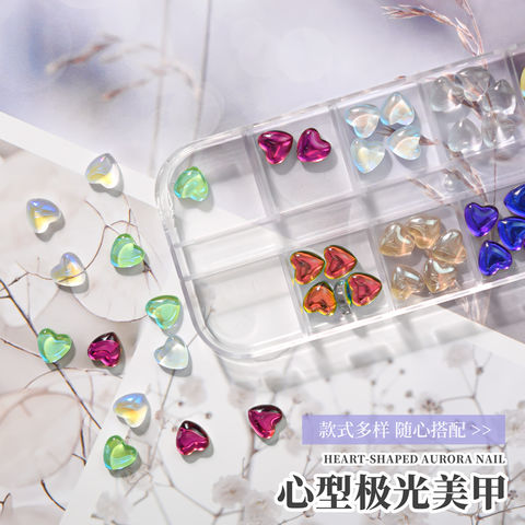 Buy Wholesale China Nail Art Rhinestones, 3d Love Crystal Shining Glass Nail  Diamonds,colorful Heart-shaped Rhinestones & Nail Art Rhinestones at USD  0.8