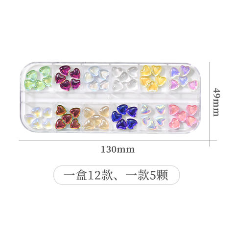 Buy Wholesale China Nail Art Rhinestones, 3d Love Crystal Shining Glass Nail  Diamonds,colorful Heart-shaped Rhinestones & Nail Art Rhinestones at USD  0.8