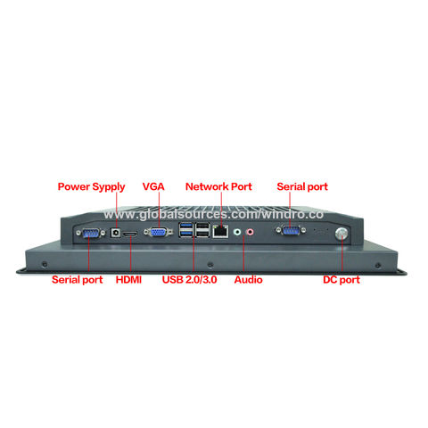 China All In One fanless tablet IP65 square embedded industrial windows ...