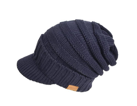 brimmed beanie cap