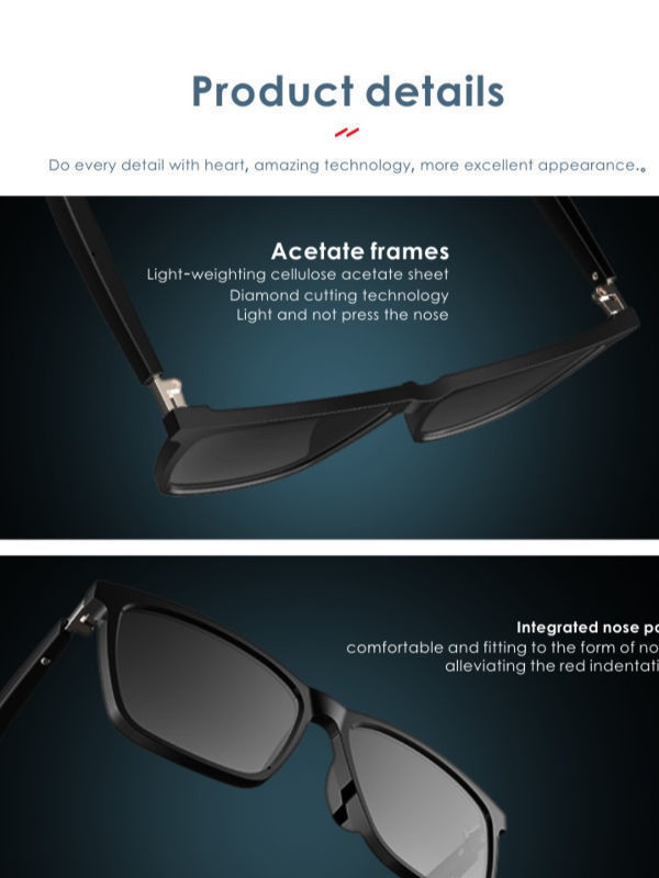 China Smart multi-function glasses Bluetooth connection built-in ...