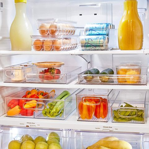 Comprar Organizador para nevera transparente, caja de almacenamiento para  refrigerador de huevos y frutas, cajón para refrigerador debajo del  estante, organizador de cocina para mantenimiento fresco