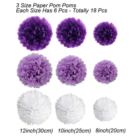 6 pcs 10 inch Paper Pom-Poms