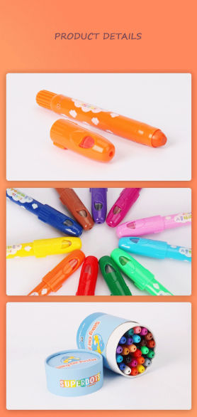 Superdots - Kids Silky Oil Pastel Crayons 12 Pack