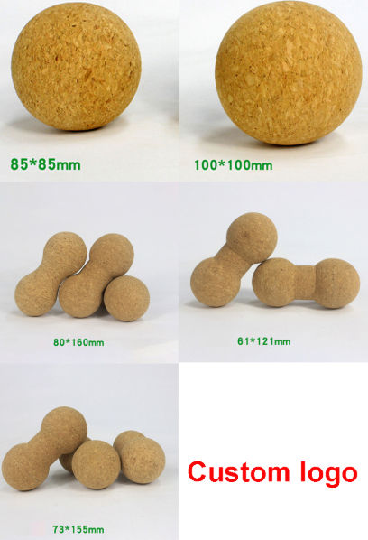 80mm x 160mm Massage Peanut Natural Cork Rehabilitation and Muscle Pain Relief 
