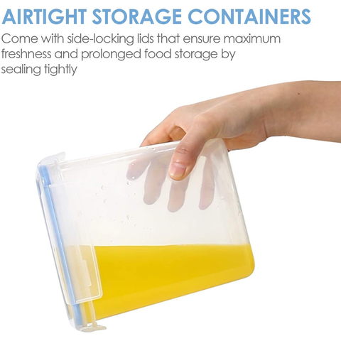 Airtight Food Storage Containers 12 Pieces 2.5L Plastic PBA Free