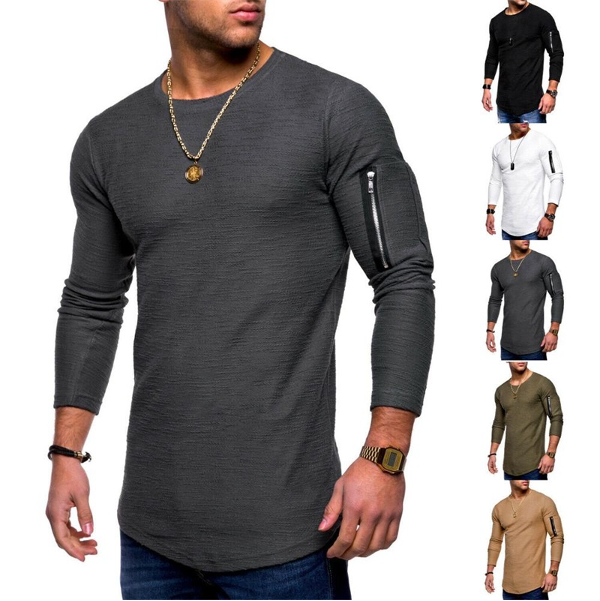 Custom Logo Long Sleeve Knit T Shirt Men′ S Spring and Autumn New Bottom  Shirt Solid Color Thin Men′ S Round Collar Sweater - China Round Neck and  Solid Color price