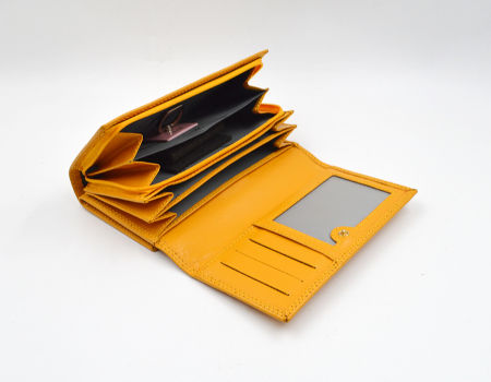 yellow designer wallet