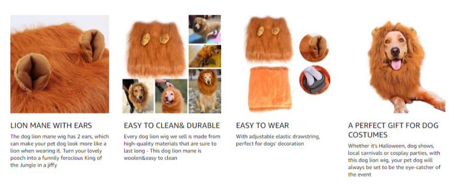 Buy Wholesale China Lion Mane For Dog, Dog Costume Lion Wig For Dog Fancy Lion  Hair Dog Clothes Dress & Clothes at USD  | Global Sources