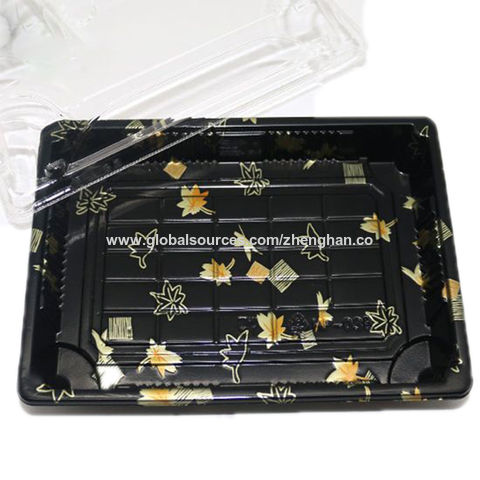 Buy Wholesale China Food Grade Plastic Disposable Sushi Plate Set,sushi Tray ,sushi Food Packaging Box Container With Lid & Sushi Plate Set Box Container  at USD 0.058