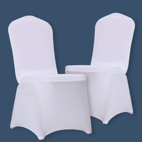 Universal Stretch Spandex Chair Covers, Wedding Party, Banquet, Hotel  Decor, White and Black, 50 PCs, 100 PCs