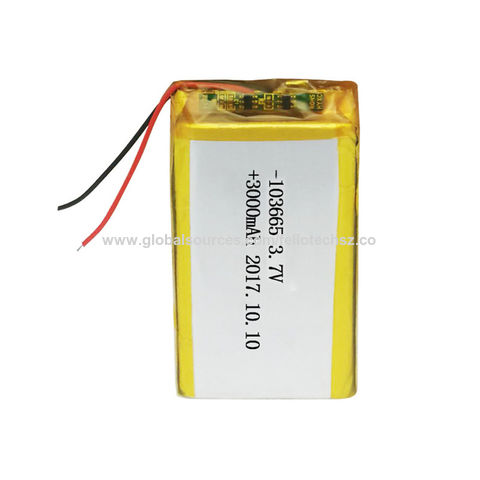 China Whole Sale 3.7V 3000mAh Lipo Battery Rechargeable 103665 Lithium ...