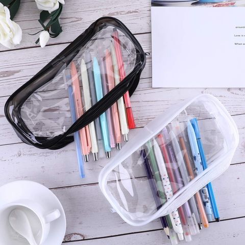 China Transparent Stationery Zipper Bag Clear PVC PEVA Pencil Bag ...