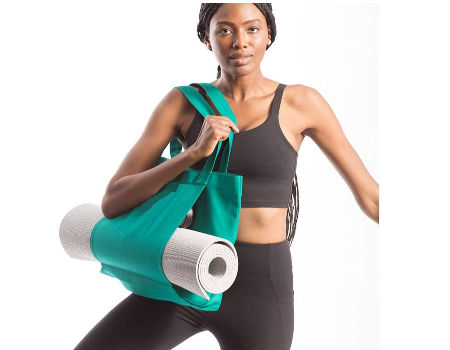 Bag Yoga Pilates Mat Bag Gym Bag Basic Canvas Tote With Yoga Mat