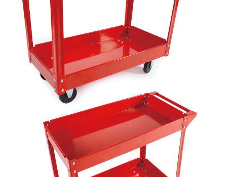 New Red 2 9 x 1 4 x 2 7 Max of 220 Pounds Load 3 Shelves Workshop Tool Trolley SKB Family 