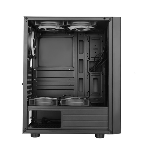 China AOJIE 3302 popular desktop computer cases tempered glass pc ...