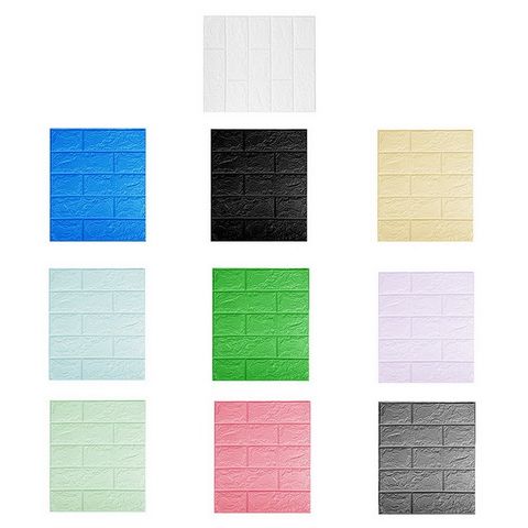 3D Brick Wall Panels Peel and Stick Adhesive Wallpaper for Living Room Bedroom Background Decoration