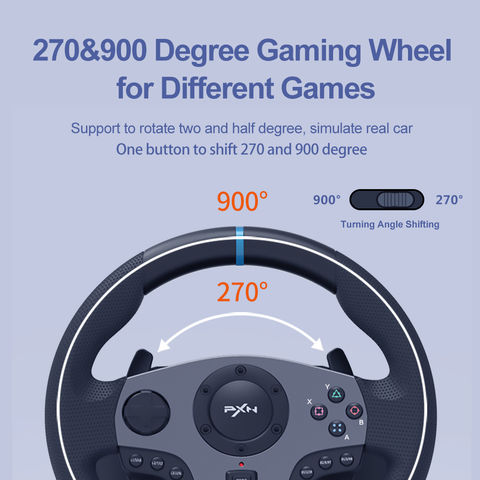 Pc Volante Juego de 270 grados Motor Vibración Conducción Gaming Racing  Wheel con engranaje sensible y pedales para PC/PS3/PS4/XBOX  360/Switch/Android