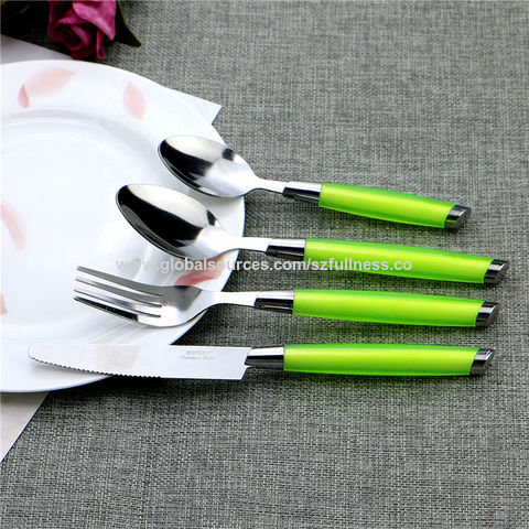 24Pcs Matte Black Cutlery Se Stainless Steel Flatware Dinner