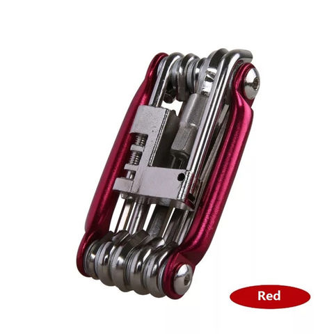 Kit de herramientas de reparación de bicicletas portátil multifuncional 11 en 1 para mantenimiento de bicicletas