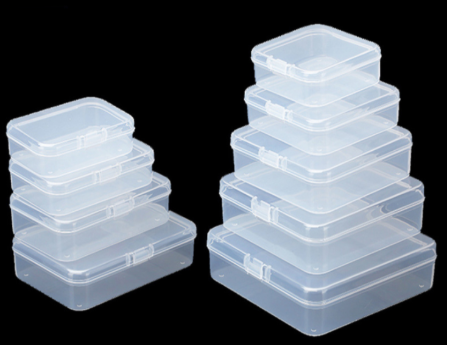 Jewelry Office Supplies Hardware Craft Organizers Storage Box 24pcs Small Plastic Beads Storage Containers Clear Mini Plastic Boxes for Storage with Hinged Lids of Small Items 1.38x1.38x0.71 In 