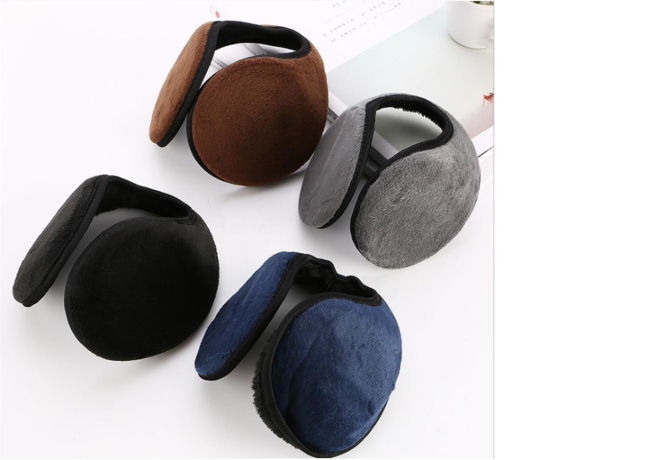Hello World Korean Winter Earmuffs Ear Warmers Faux Fur Foldable Plush Outdoor Gift