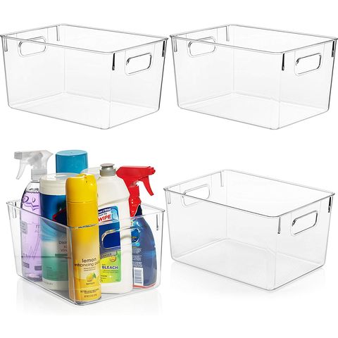 Buy Wholesale China 4 Packs Perfect Kitchen Organization Or Pantry Storage  Clear Space Plastic Storage Bins & Household Storage Box at USD 9.5