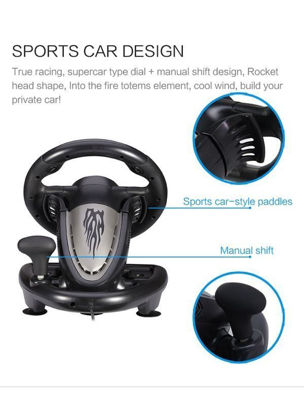 PXN V3 Pro Gaming Racing Wheel Volante PC Steering Wheel Racing Game 180°  for PC