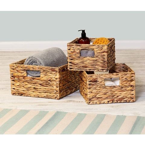 Water Hyacinth Rectangular Basket Storage Bag Good Price From