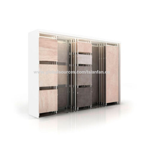 China Tile Display Pull Out Rack Showroom Sliding Stone Sample Stand ...