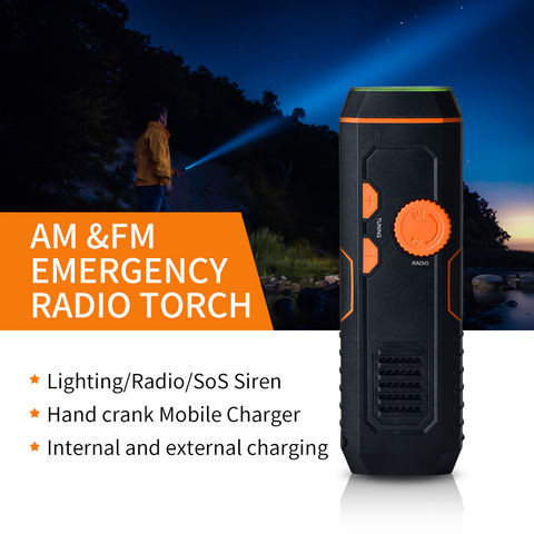 Buy Wholesale China Emergency Lantern With Radio,hand Crank Torch,wind Up  Radio,siren,power Bank,siren & Emergency Lantern at USD 1