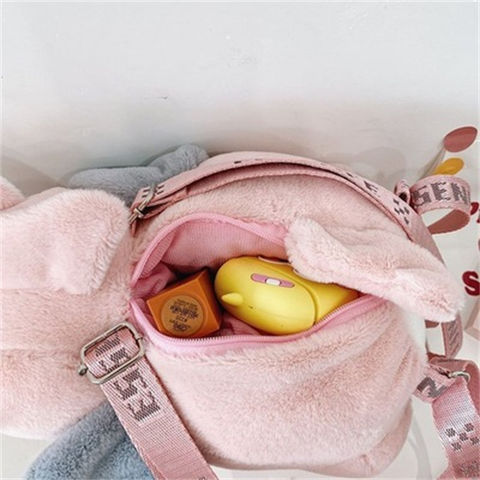 Source Hot Sale Cute Cartoon Lolita Bunny Plush Backpack for Kids