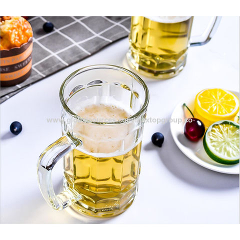 Buy Wholesale China Glass Beer Mugs With Handle Set Of 2 Heavy