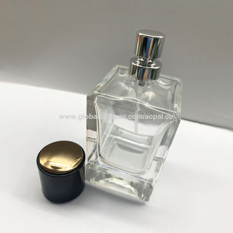 China 50ml Square Glass Perfume Bottles Sprayer Bottle Makeup Packaging ...