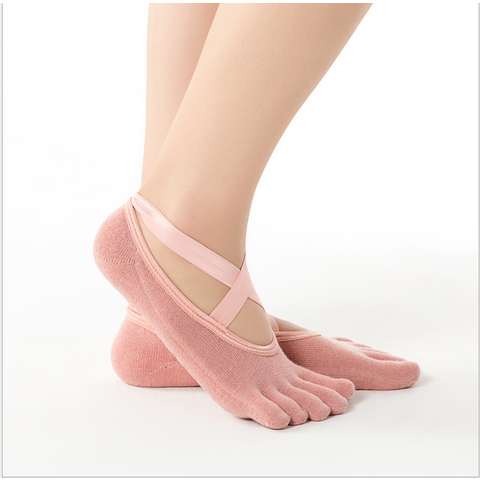 Wholesale High Quality Women Antislip Five Toes Sports Yoga Pilates Socks -  China Yoga Socks and Non-Slip Socks price