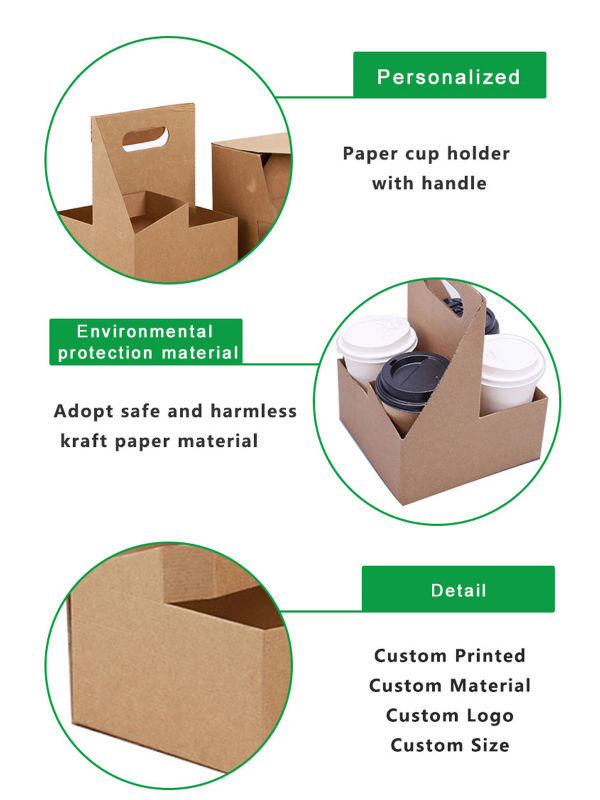 China Corrugated paper custom print drink carrier coffee cup takeaway ...