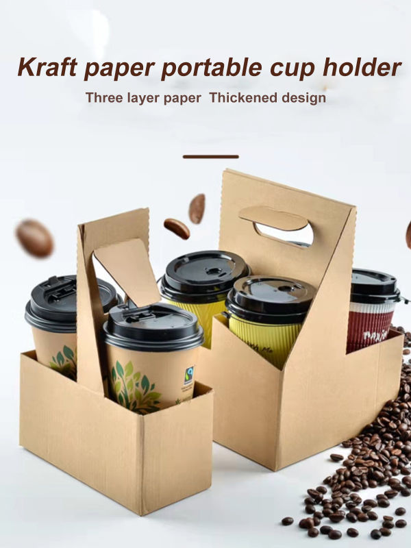China Corrugated paper custom print drink carrier coffee cup takeaway ...