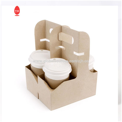 China Corrugated paper custom print drink carrier coffee cup takeaway ...