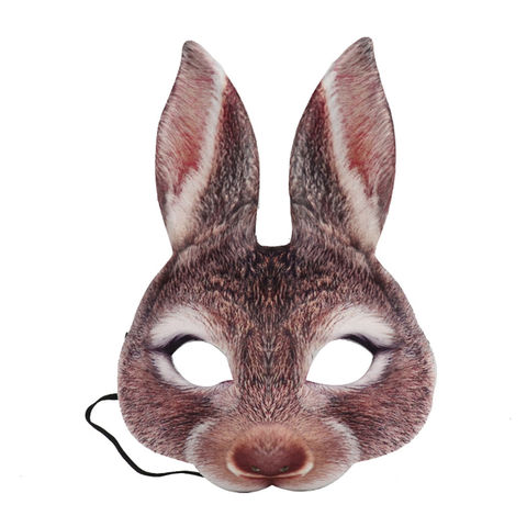 Halloween Mask for Adults Kids Masquerade EVA Mask Half Animal Cat