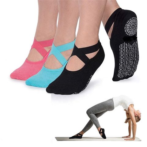 Yoga Socks Professional Anti Slip Socks Woman Sport Sweat-absorbent  Breathable Pilates Socks Gym Fitness Sports Cotton Socks