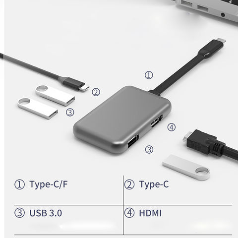 Concentrateur USB 7-en-1 Distributeur multi-ports USB 3.0 pour Macbook Pro  PC Hub
