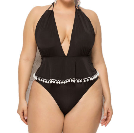 Achetez en gros Maillots De Bain Taille Plus Sexy Noir Sexy Col