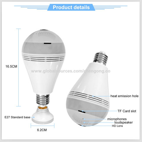 Cámara Oculta en Bombilla Led Wifi Detector Movimiento, comprar