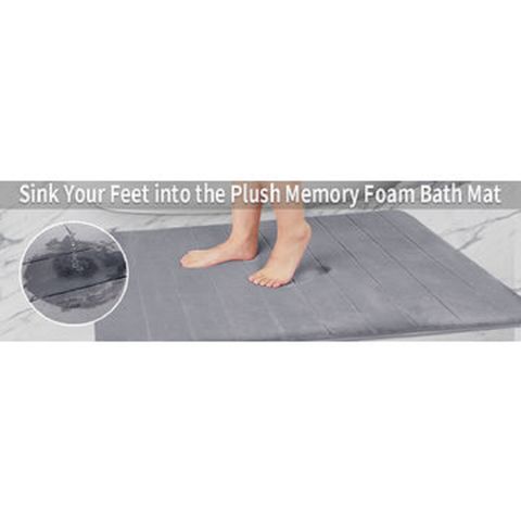 Plush Memory-Foam Bath Rug