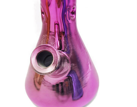 Holographic Rainbow Smoke Pipe 10 Inches Gradient Beaker Glass