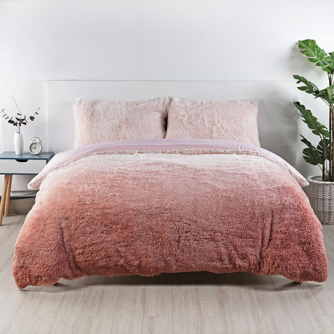 Nordic Fluffy Double Comforter Cover Bedding Set Winter Thicken