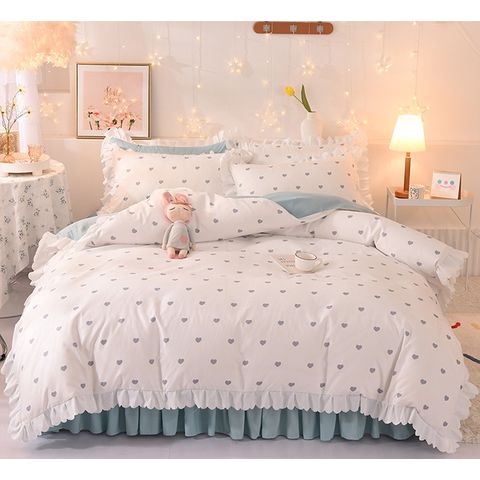 Buy Wholesale China Custom Bedspread Princess Girls Beautiful Decorative  Duvet Flat Sheet Velvet 4pcs Wholesale Bed Skir & Bedding 4pcs Set at USD  44